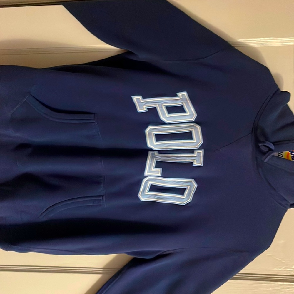 Polo Ralph Lauren hooded sweatshirt.